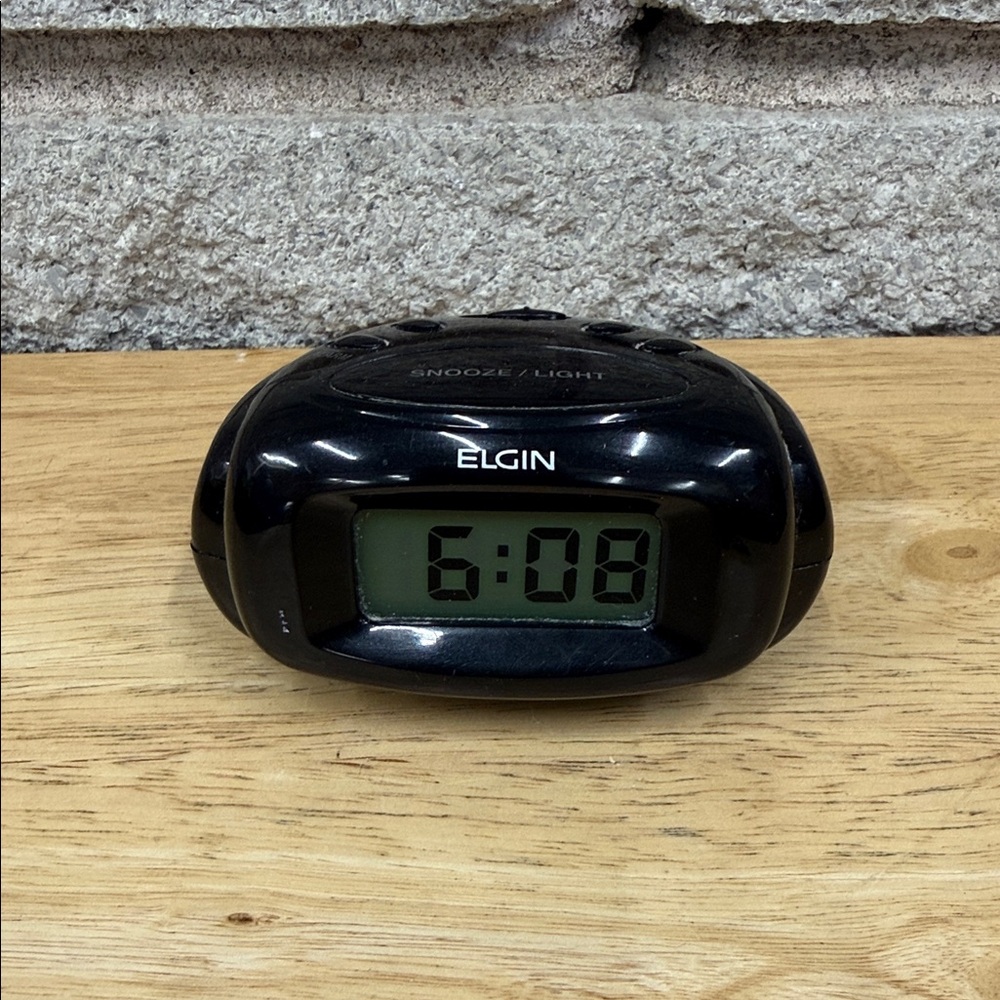 Elgin Black Digital Alarm Clock